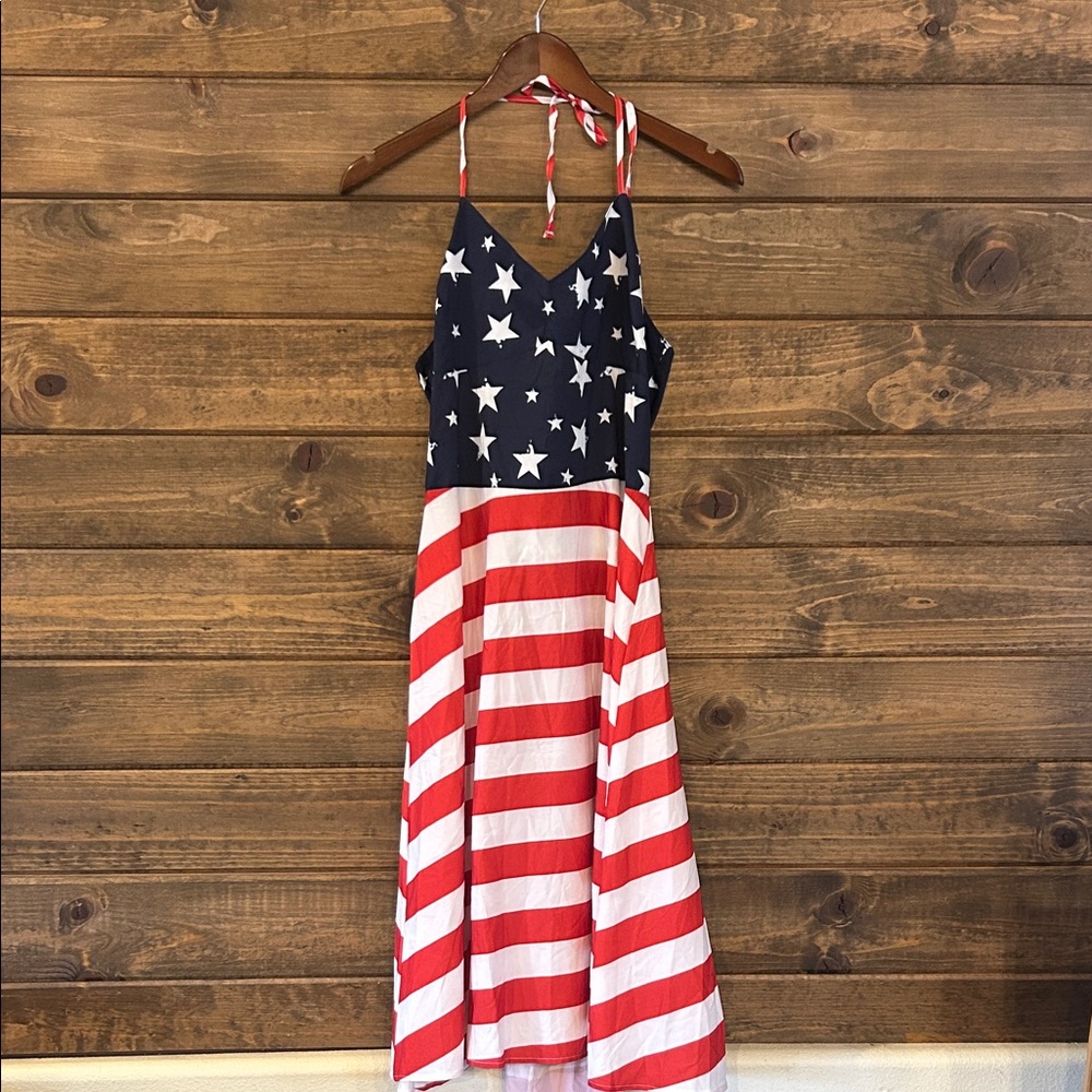 American Flag Halter Dress